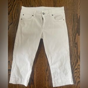 Kut from the Kloth white denim crop wide leg jeans 6